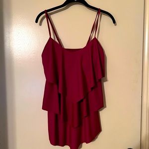 Avid love Tankini Top L - Wine color - Never been worn, Designed 2 hide tummy’s
